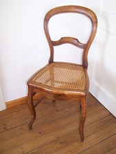 Stuhl Louis Philippe / Biedermeier  mit Wiener Geflecht