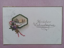 Weihnachten, Kranz, Schleife, Landschaft, Postkarte, postcard, Grußkarte