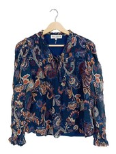 HALE BOB Langarm-Bluse Damen Bluse Gr. DE 34 blau Casual-Look