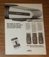 Seltene Werbung vintage BRAUN MICRON VARIO 3 Rasierer - Space Shuttle Promo 1985