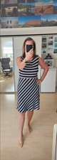 Comma kleid schwarz streifen - kleid,