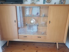 Schrank Esszimmer/Wohnzimmer mit Vitrine 50iger Jahre, gut erhalten, 
