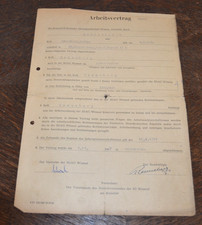 Orig arbeitsvertrag 1957 - arbeitsvertrag,