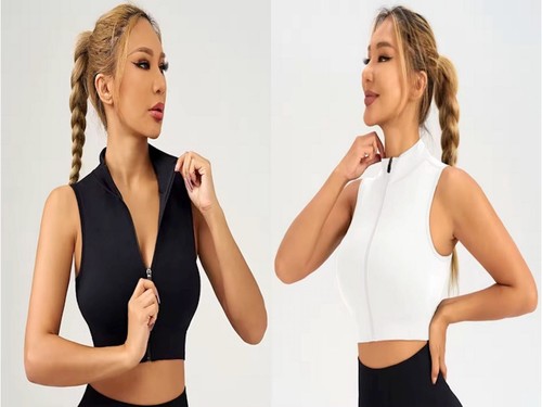 Damen tank top zip - damen, top,