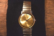 FERO Feldmann "Extraflat" - goldene Vintage Herren-Armbanduhr der 60er-Jahre