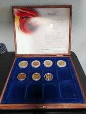 7x 24 Karat vergoldete