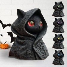 Mysteriöse Kapuzenkatze Figur