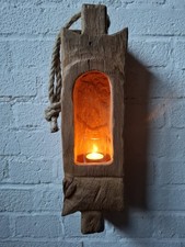 Laterne Windlicht Eiche 46cm