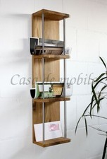 Zeitungsregal Wandregal Wildeiche geölt Vollholz