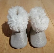 Obaibi Baby Winterfell Schuhe 6 Monate Gr.68 neu Silber Glitzer