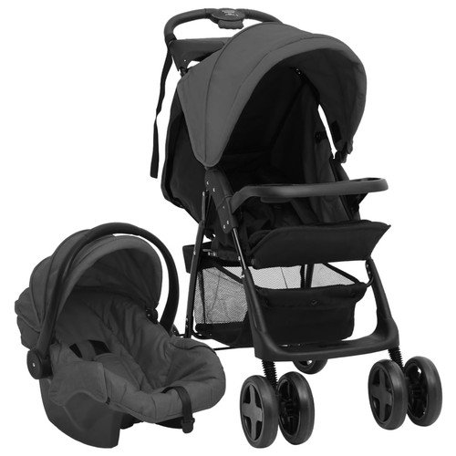 Kinderwagen dunkelgrau - 3-in-1,