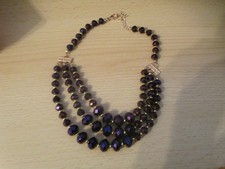 Damen Halskette Lila Modeschmuck NEU