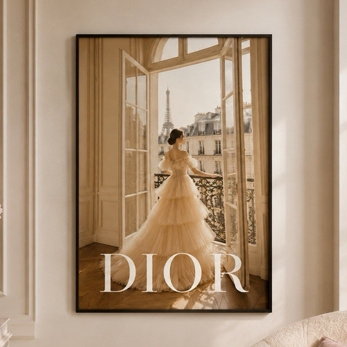 Dior poster mode motiv frau - a4,