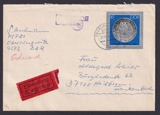 DDR Eilboten Brief EF 3043 Münzen Städtetaler Oberlungwitz Heilbronn Frankenbach