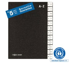 Pultordner PAGNA A4 A-Z Hartpappe , neu , Vorordner Unterschriftenmappe schwarz