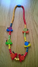 NEU Haba Kinder Halskette Schnecke Kette Mädchen Holzperlen