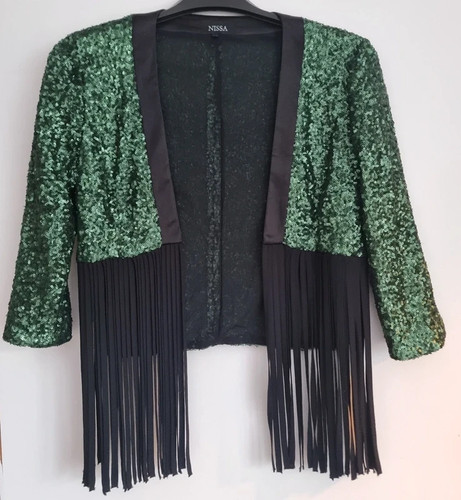 Grüne pailletten bolero jacke - grüne,