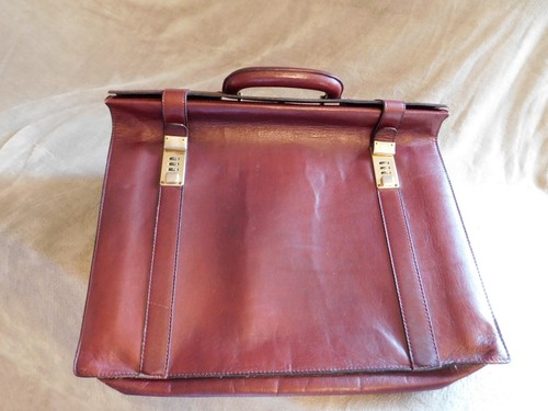Vintage leder aktentasche - vintage, leder-aktentasche