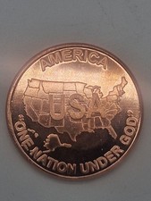1 AVDP oz Kupfermünze .999