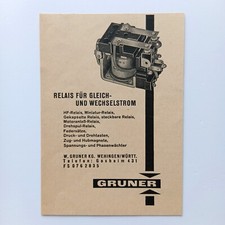 1961 Gruner Relais Gleich- Wechsel-Strom Wehingen Werbeanzeige Werbung Reklame