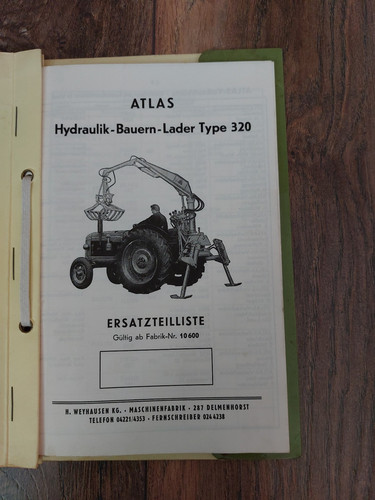 Original ersatzteilliste atlas - ersatzteilliste,