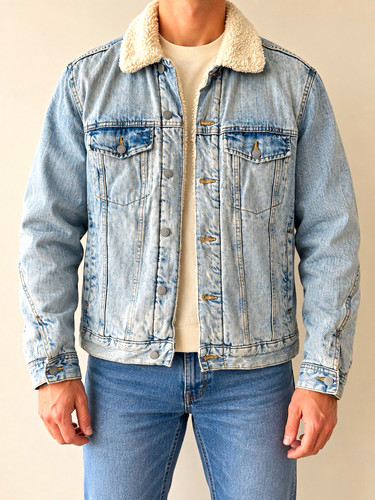 Herren jeansjacke blau - jeansjacke,
