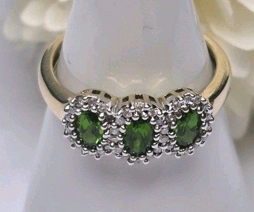 Diopsid diamantring kt - diopsid-diamantring,