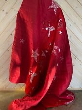 Weihnachtlicher Sofaläufer in Rot verziert mit Sternen-A77