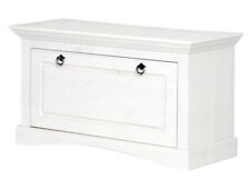 Schuhtruhe Kiefer massiv weiß