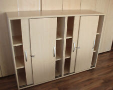 Büroschrank 2teilig Schiebetürenschrank 3 Ordnerhöhen Aktenschrank Highboard