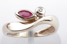 Rubin Diamant Brillant Ring