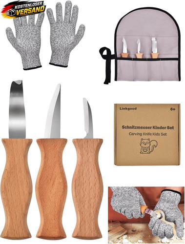 Kinder schnitzmesser set mit - set,
