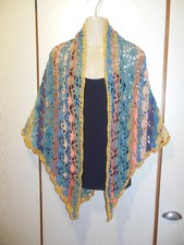 Kleines Dreieckstuch, "Goldener Herbst, bunt , gold, Handarbeit