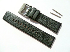 DIESEL Original Ersatzband Lederarmband DZ4375 Uhrband schwarz 24 mm strap black