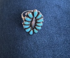 Navajo Sterling Silber Ring, Türkis, Indianerschmuck, Damenring