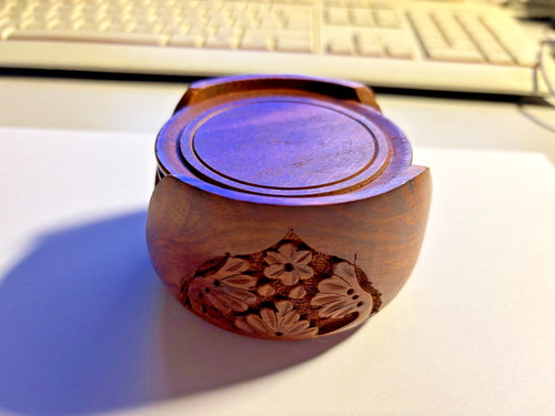 Glas untersetzer aus holz - untersetzer,