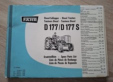 Fahr Dieselschlepper D177 + D177S Ersatzteilliste