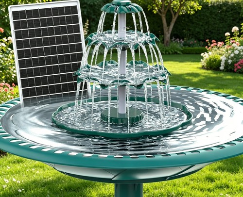 Solar vogeltränke brunnen - solar,