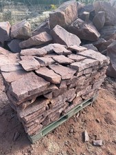 Mauerstein Trockenmauerstein Wasserbausteine Bruchstein Sandstein Naturstein rot