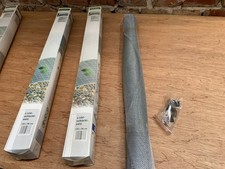 3 x Lichtschachtnetze Maße 120x60cm Schutznetz Metall Laub Tiere Ungeziefer Neu