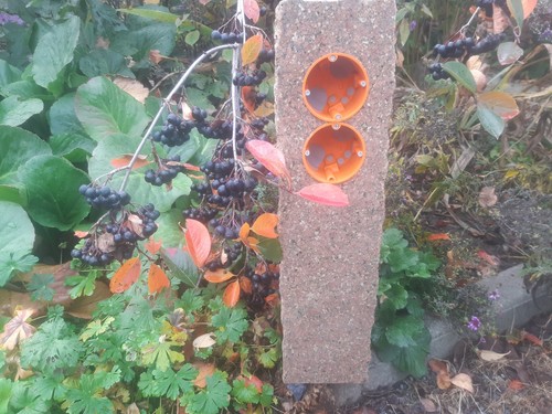 Gartensteckdose roter granit - gartensteckdose,