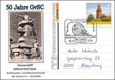 Pluskarte Leuchtturm Buk Zudruck 50 Jahre GvSC Panzerschiff ADMIRAL GRAF SPEE
