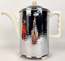 Antike Thermokanne Fürstenberg Art Deco Isolierkanne Hammerschlag Thermisol