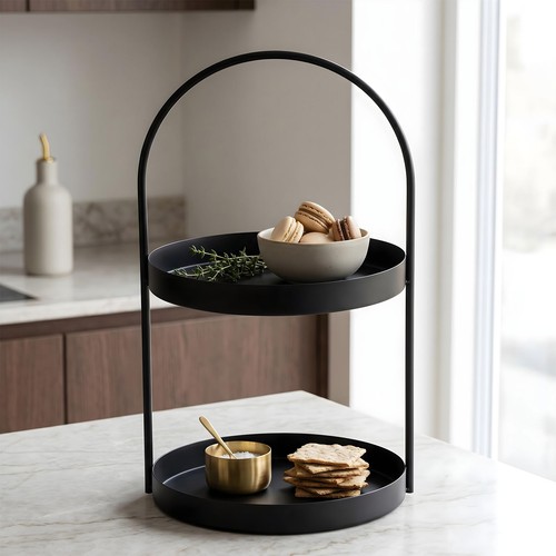 Metall etagere schwarz - schwarz, 2