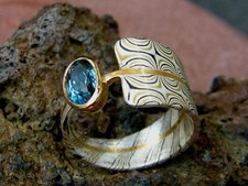 Unikat Ring Silber 925 Gold