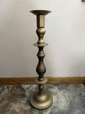Vtg Ornate Brass Candlestick