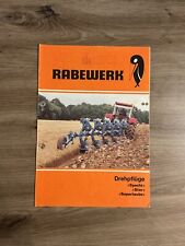 Orig. RABEWERK Prospekt Brochure SCHLÜTER Traktor Schlepper Pflug LandmaschineE5