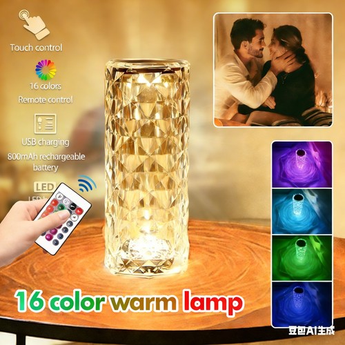 Rose diamant tischlampe usb - diamant,