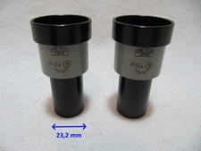 2x Zeiss Jena P 10x (18) Brille Mikroskop PLAN - Okular 23,2 mm eye piece Stemi