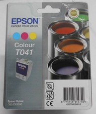 Epson Colour T041 Tinte cyan magenta yellow für Stylus C62 CX3200   C13T04104010
